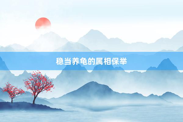 稳当养龟的属相保举